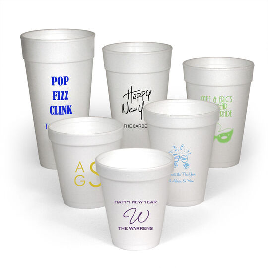 Design Your Own New Year's Eve Celebration Styrofoam Cups